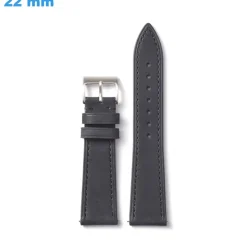 Bracelet de montre 22 mm Cuir véritable Ardillon Noir