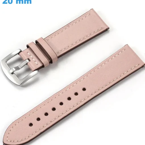 Bracelet de montre 20 mm Cuir véritable Ardillon Rose