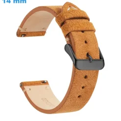 Bracelet de montre 14 mm Cuir véritable Brun