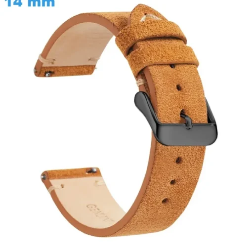Bracelet de montre 14 mm Cuir véritable Brun