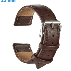 Bracelet de montre 22 mm Cuir véritable Brun