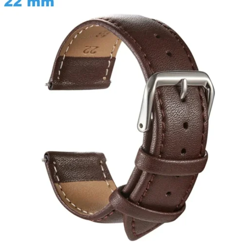 Bracelet de montre 22 mm Cuir véritable Brun