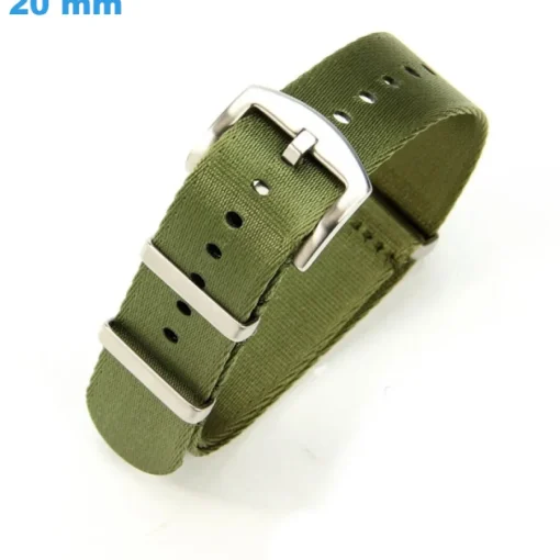 Bracelet de montre 20 mm Nylon Vert