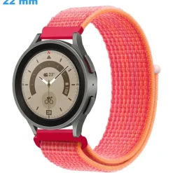 Bracelet de montre 22 mm Nylon Rouge