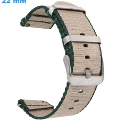 Bracelet de montre 22 mm Nylon boucle Ardillon Beige