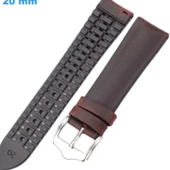 Bracelet de montre 20 mm Silicone Café Ardillon