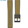 Bracelet de montre 22 mm Silicone Brun boucle Ardillon