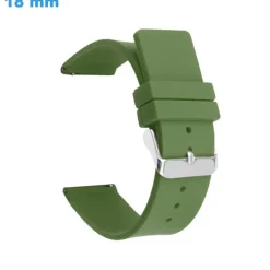 Bracelet de montre 18 mm Silicone Vert boucle Ardillon
