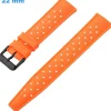 Bracelet de montre 22 mm Silicone Orange
