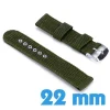 Bracelet de montre 22 mm Vert militaire Nylon