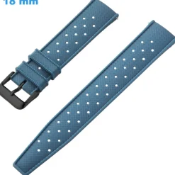 Bracelet de montre Bleu 18 mm Caoutchouc boucle Ardillon