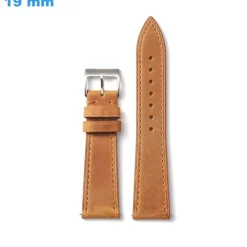 Bracelet de montre Brun 19 mm Cuir véritable Ardillon