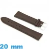 Bracelet de montre Cuir véritable de veau lisse  20mm