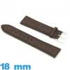 Bracelet de montre Cuir véritable de veau lisse  18mm