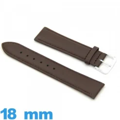Bracelet de montre Cuir véritable de veau lisse  18mm
