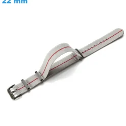 Bracelet de montre Gris 22 mm Nylon fermoir Ardillon