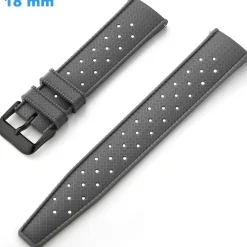 Bracelet de montre Gris 18 mm Silicone boucle Ardillon