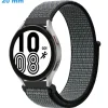 Bracelet de montre Gris et Noir 20 mm Nylon fermoir Velcro