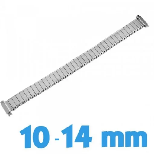 Bracelet de Montre Élastique 10 - 14 mm Acier Texturé