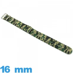 Bracelet de montre N.A.T.O 16 mm Camo Vert Nylon