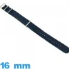 Bracelet de montre N.A.T.O 16mm Bleu Textile