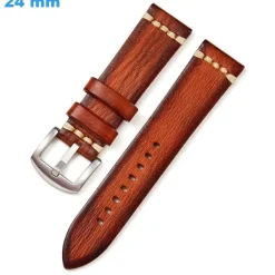 Bracelet de montre Orange 24 mm Faux cuir