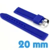 Bracelet de montre pas cher Bleu Silicone 20mm