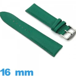 Bracelet de montre Rembourré Vert Cuir PU 16mm