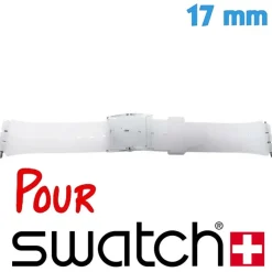 Bracelet de montre Transparent 17 mm Caoutchouc Swatch
