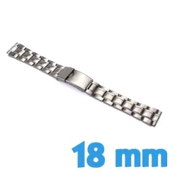 Bracelet de reparation montre noir 18 mm