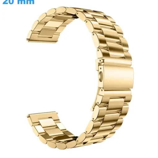 Bracelet Doré 20 mm Acier inoxydable montre fermoir Papillon