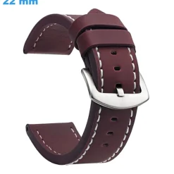Bracelet Faux cuir Ardillon de montre Brun 22 mm