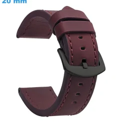 Bracelet fermoir Ardillon 20 mm Cuir PU Brun de montre