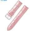 Bracelet fermoir Ardillon 12 mm Cuir véritable Rose montre