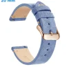 Bracelet fermoir Ardillon Bleu 20 mm Cuir véritable de montre