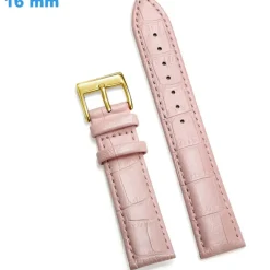 Bracelet fermoir Ardillon 16 mm Cuir véritable Rose de montre