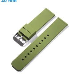Bracelet fermoir Ardillon 20 mm Caoutchouc Vert de montre