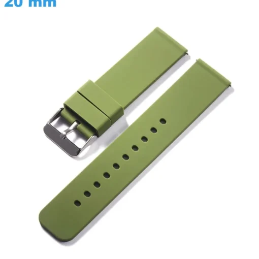 Bracelet fermoir Ardillon 20 mm Caoutchouc Vert de montre