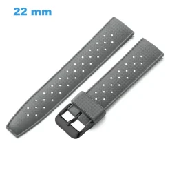 Bracelet fermoir Ardillon 22 mm Caoutchouc Gris de montre
