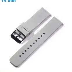 Bracelet fermoir Ardillon Gris 14 mm Silicone pour montre