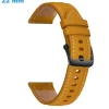 Bracelet fermoir Ardillon 22 mm Cuir véritable Jaune montre