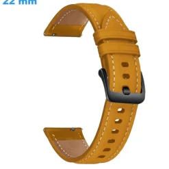 Bracelet fermoir Ardillon 22 mm Cuir véritable Jaune montre