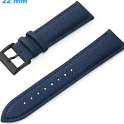 Bracelet fermoir Ardillon Bleu 22 mm Cuir véritable montre