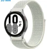 Bracelet fermoir Velcro 20 mm Nylon Blanc de montre
