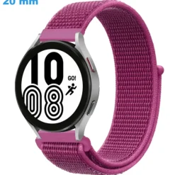 Bracelet fermoir Velcro Rose 20 mm Nylon montre
