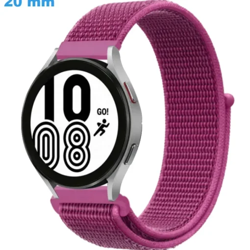 Bracelet fermoir Velcro Rose 20 mm Nylon montre