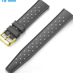 Bracelet Gris 18 mm Caoutchouc pour montre
