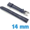 Bracelet 14mm Bleu marine pour montre Cuir Synthétique croco