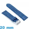 Bracelet 20mm bleu montre Cuir véritable de veau de luxe