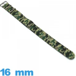 Bracelet 16mm Camouflage Militaire montre Vert N.A.T.O Nylon